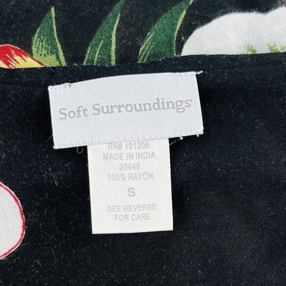 Soft Surroundings Women's Dress size Small Sleeveless Tropical Hawaiin Rayon - Picture 4 of 4